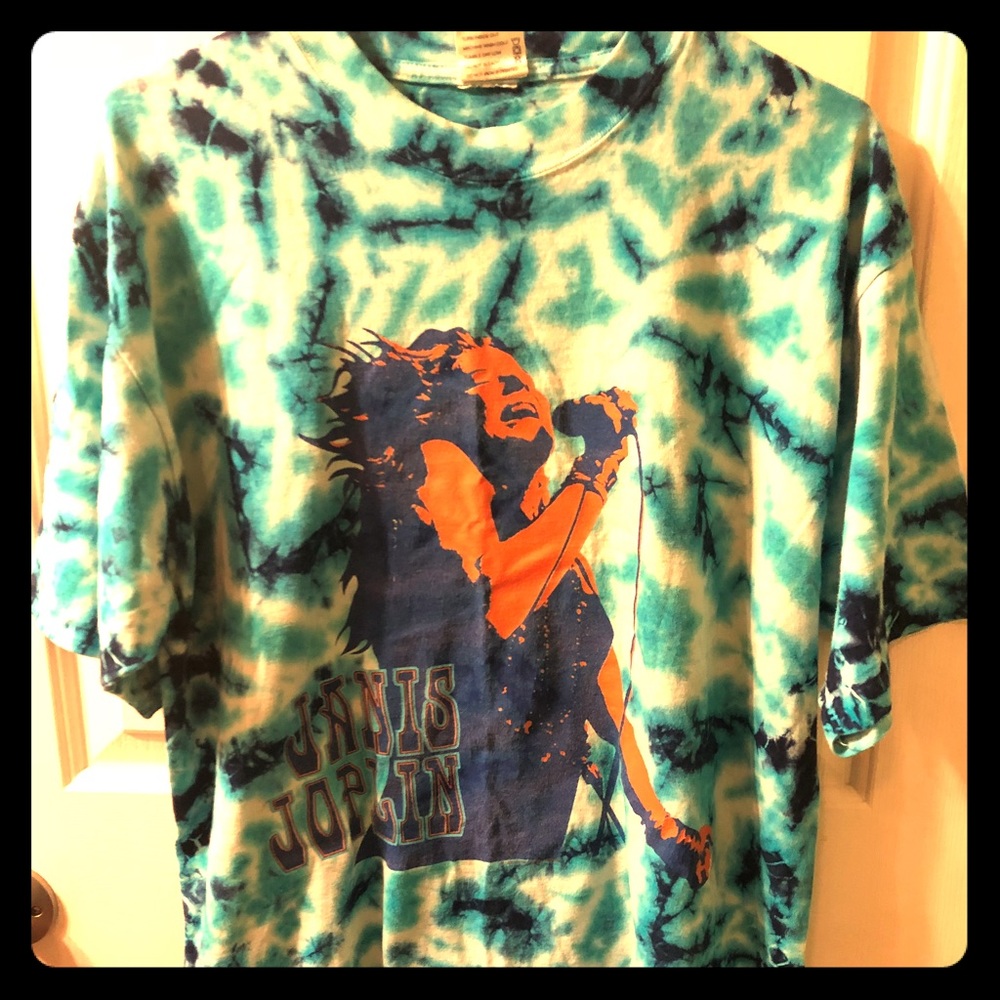 JANIS JOPLIN TIE DYE VINTAGE SHIRT WOODSTOCK SZ. L